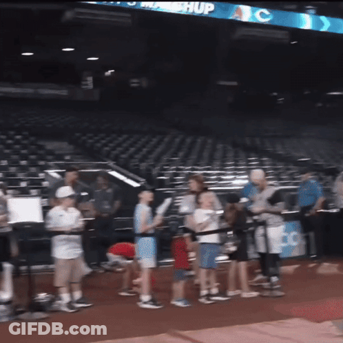 Group Of People At ABC Sign GIF