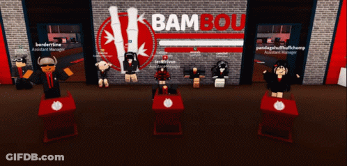 Group Of People At Bamboo Restaurant GIF