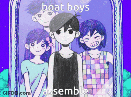 Group Of People Boat Boys Assemble GIF