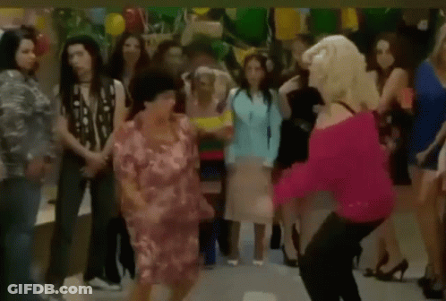 Group Of People Dancing At Party GIF