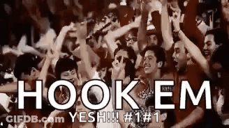 Group Of People Dancing Hook Em Yes #1 GIF