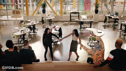 Group Of People Dancing In A Room GIF