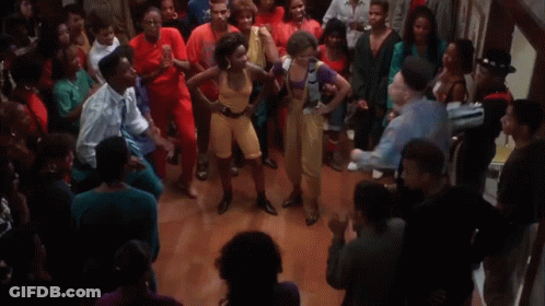 Group Of People Dancing In A Room GIF