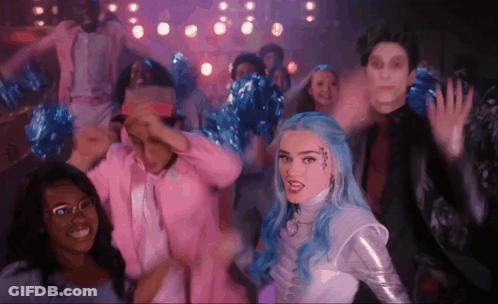 Group Of People Dancing In Dark Room GIF