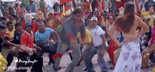 Group Of People Dancing In Front Of Crowd GIF