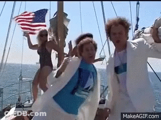 Group Of People Dancing On Boat In Ocean GIF