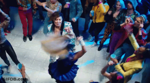 Group Of People Dancing On Dance Floor GIF
