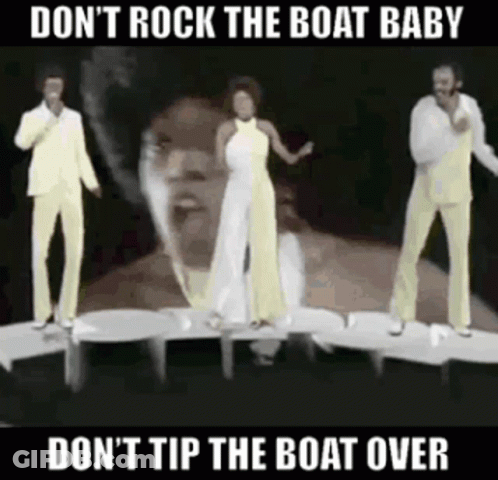 Group Of People Dancing On Stage Don't Rock The Boat Baby Don't Tip The Boat Over GIF