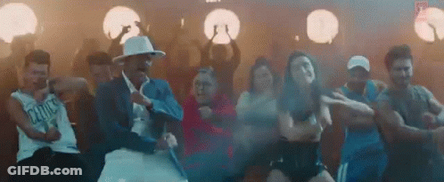Group Of People Dancing Together GIF