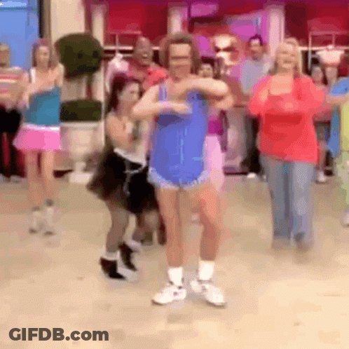 Group Of People Dancing Together GIF