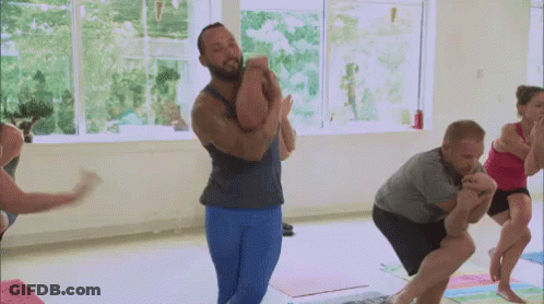 Group Of People Doing Yoga GIF