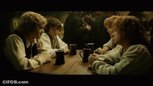 Group Of People Drinking Beer At Table GIF