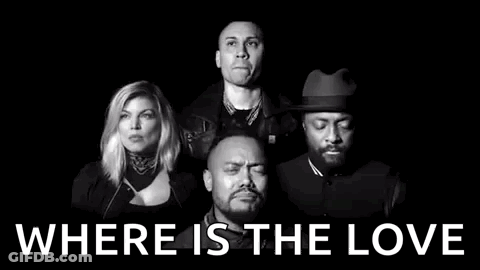 Group Of People In Black And White Photo Where Is The Love GIF