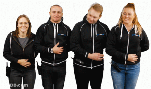 Group Of People In Black Sweatshirts GIF