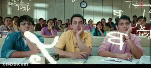 Group Of People In Classroom With Clock GIF