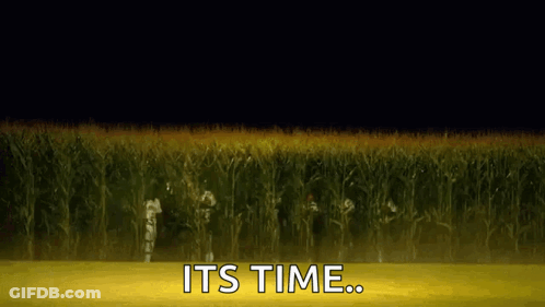 Group Of People In Cornfield Saying It's Time GIF