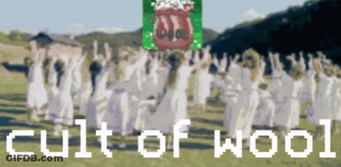 Group Of People In Field Cult Of Wool GIF