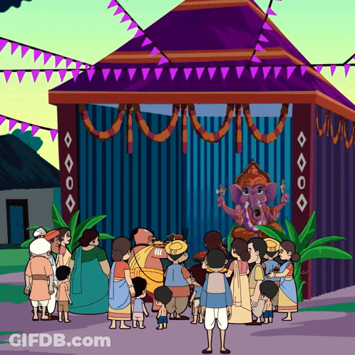 Group Of People In Front Of Building GIF