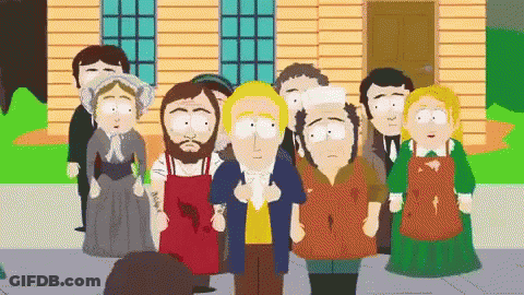 Group Of People In Front Of Building GIF