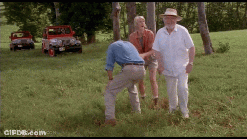 Group Of People In Grassy Field GIF