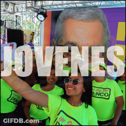 Group Of People In Neon Green Jovenes Shirts GIF
