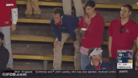 Group Of People In Stadium With ESPN Logo GIF