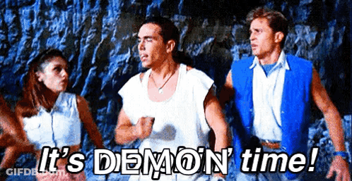 Group Of People It's Demon Time GIF