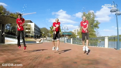 Group Of People Jumping Awesome GIF