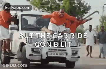 Group Of People Jumping Out Of Car GIF