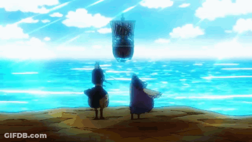 Group Of People Looking At Boat On Beach GIF