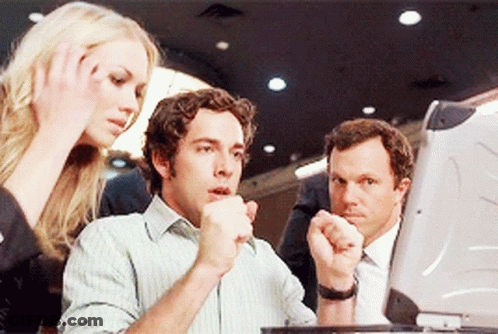 Group Of People Looking At Computer Monitor GIF