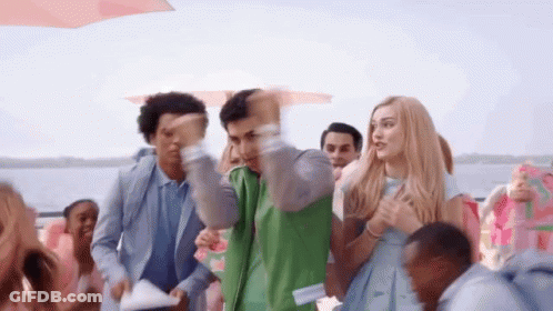 Group Of People On Boat GIF