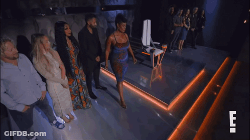 Group Of People On Stage With Letter E GIF