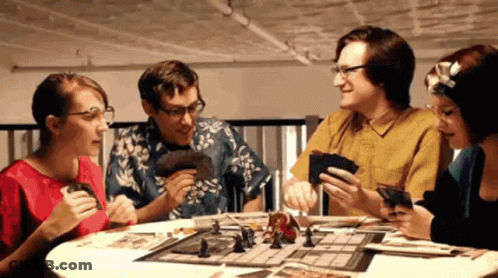 Group Of People Playing Board Game GIF