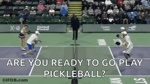 Group Of People Playing Pickleball GIF