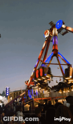 Group Of People Riding Ferris Wheel At Amusement Park Says Imgplay GIF