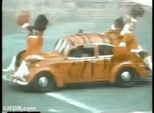 Group Of People Riding In Taxi Cab GIF