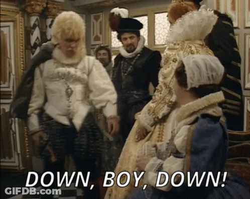 Group Of People Saying Down Boy Down GIF