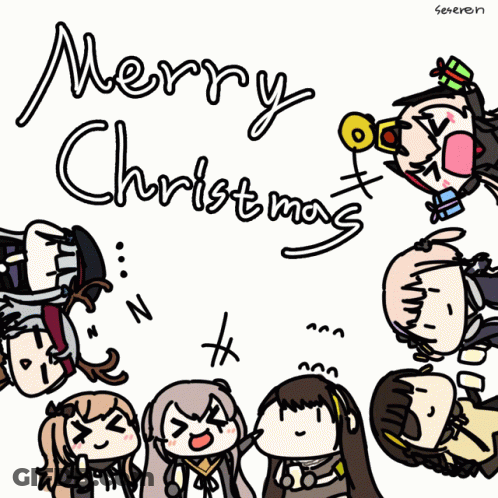 Group Of People Saying Merry Christmas GIF