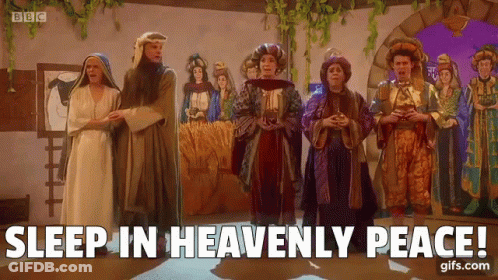 Group Of People Saying Sleep In Heavenly Peace GIF