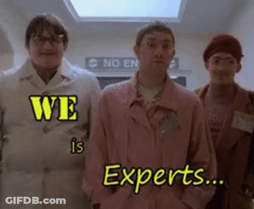 Group Of People Saying We Is Experts GIF