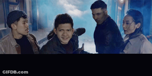 Group Of People Saying We're Not Leaving You GIF