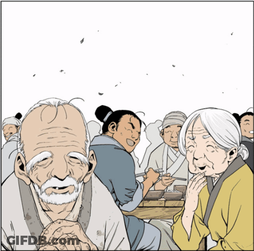 Group Of People Sitting At Table GIF