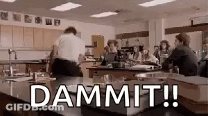 Group Of People Sitting In Classroom With Dammit GIF