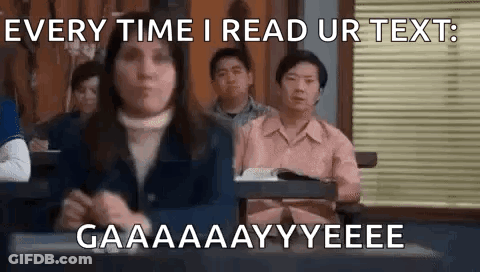 Group Of People Sitting In Classroom With Woman In Front GIF