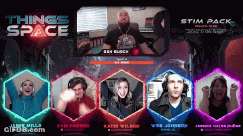 Group Of People Sitting In Front Of Things Space Sign GIF