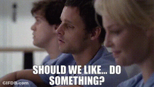 Group Of People Sitting Should We Like Do Something GIF