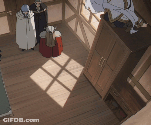 Group Of People Standing In Room With Window GIF