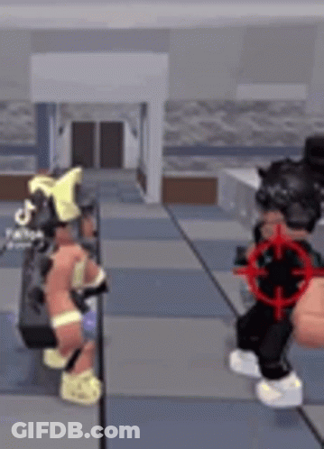 Group Of People Standing In Video Game GIF
