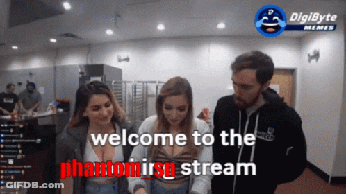 Group Of People Standing Welcoming To The Phantomise Stream GIF